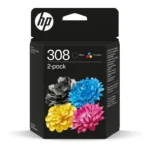 Γνήσια μελάνια HP 308 2-Pack Black/Tri-Color 6L6S6UE
